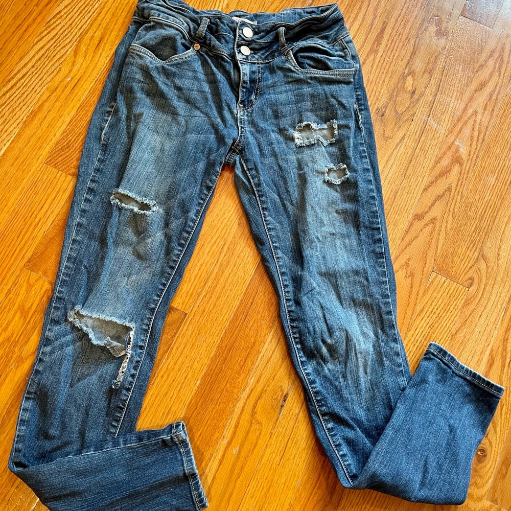 Refuge Women’s Distressed Mid-Rise Skinny Jeans SZ. 6